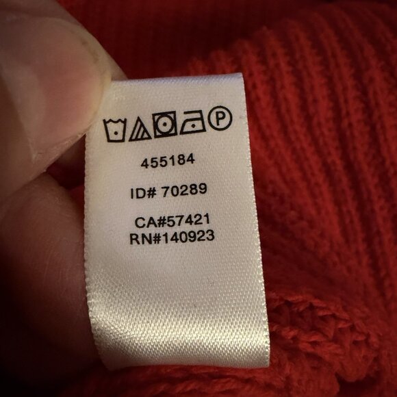 Loft Red Knit Sweater Womens XL Ribbed Scoop Neck Sweater Career Holiday Office - Picture 8 of 8